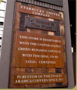 Starbucks Makes its Stores Sustainable Image